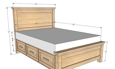 DIY Woodworking Plans Platform Bed No. 2 Storage Bed King Size
