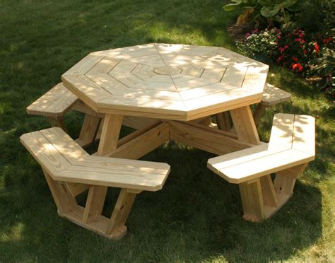 Octagon Picnic Table Octagon picnic table, Picnic table plans, Diy