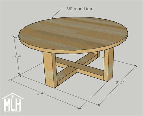 Round Coffee Table Woodworking Plans Round Mcm Coffee Table Free