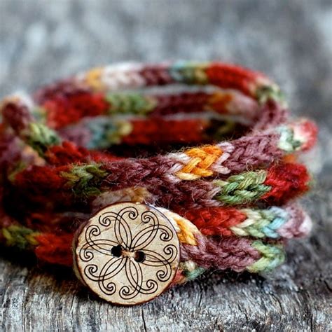 Wool Knitting Bracelet