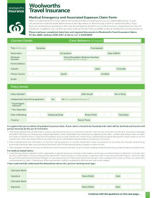 woolworths insurance claims email