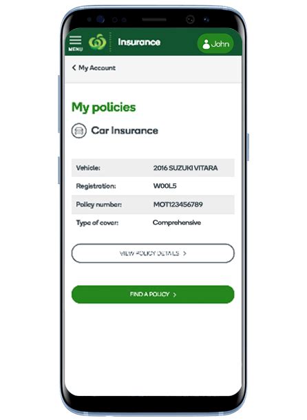 woolworths insurance portal register