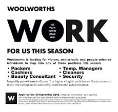 woolworths job application for students