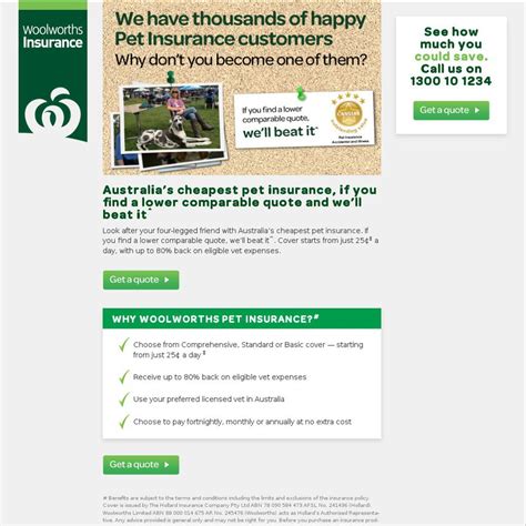 woolworths pet insurance code