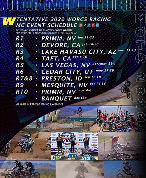 worcs racing schedule 2022