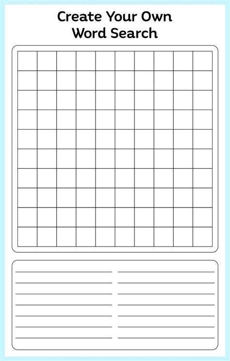 4 Best Images of Blank Word Search Puzzles Printable Printable Word