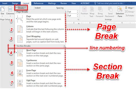 Word Break Section Guide