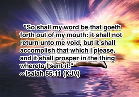 word does not come back void scripture