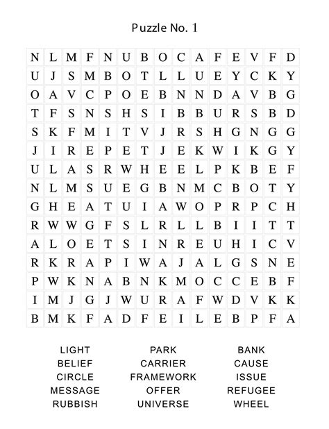 word finding puzzles