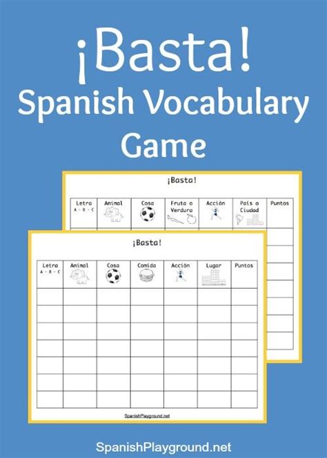 word games in spanish