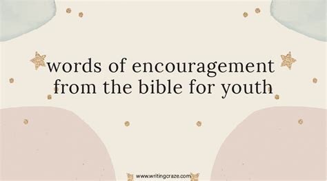 word of encouragement in the bible for youth