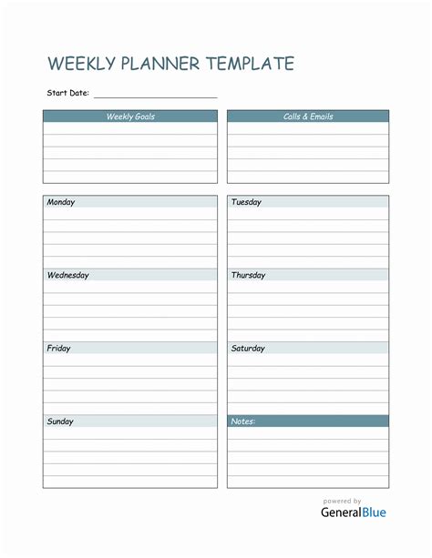 7 Free Weekly Planner Templates (Schedule Planning) Word, Excel