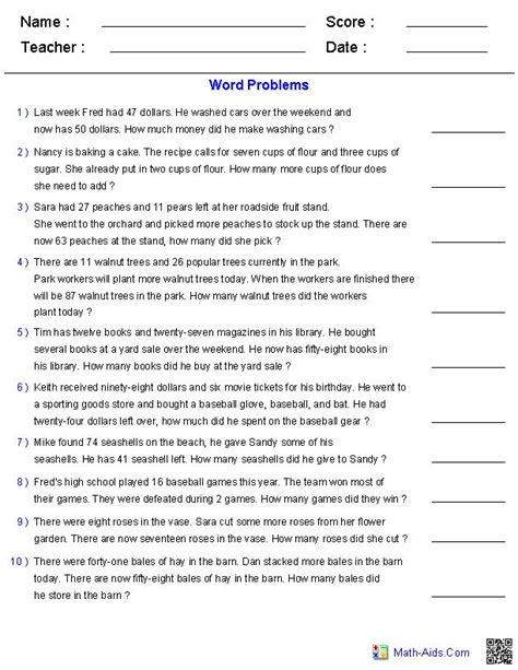 word problems grade 9