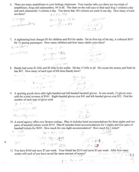 Word Problems With Answer Key