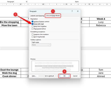 Word Table Keep With Next