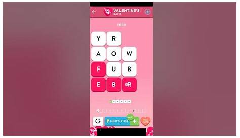 WordBrain 2 Valentines Event Day 4 February 1 2024 Answer