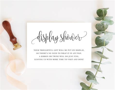 Wording For Display Shower