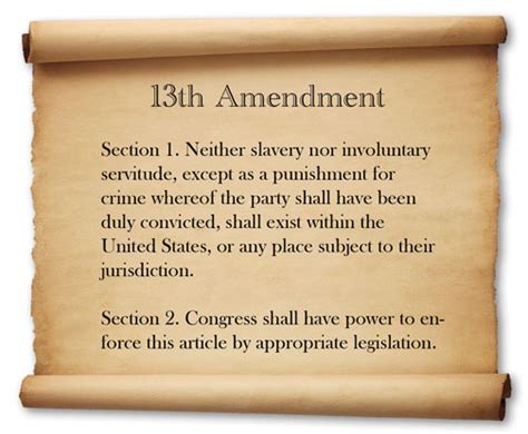 wording of the 13th amendment