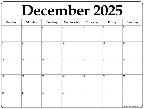 Calendar December 2025 Calendar Printable Eugene E. Millett