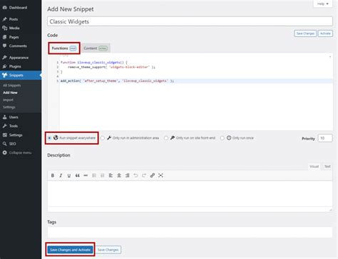wordpress code snippets tutorial