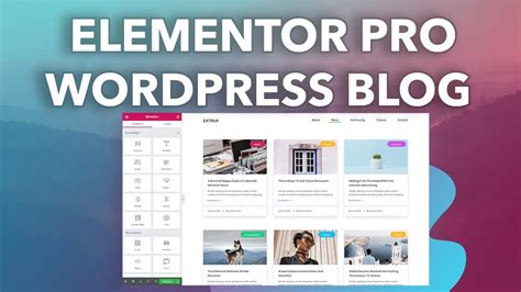 wordpress create blog with elementor