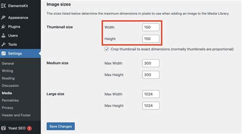 Wordpress Custom Thumbnail Size