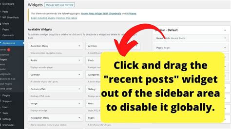 Wordpress Remove Recent Comments Sidebar