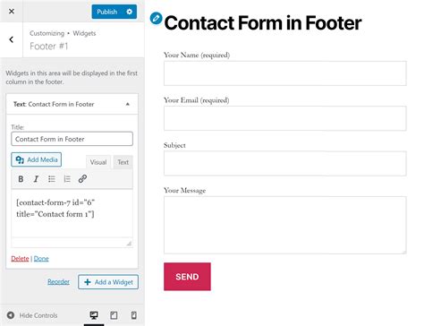 Wordpress Sidebar Contact Plugin