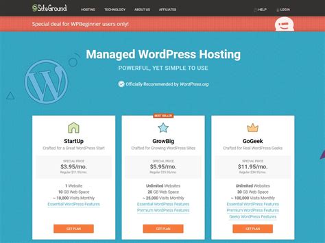 wordpress web hosting comparison