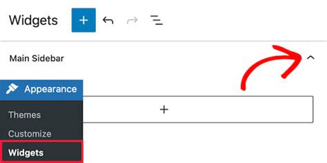 Wordpress Widget Sidebar Button