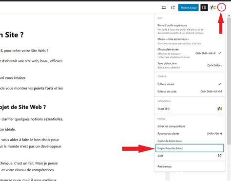 Ajouter une page ou un article de blog