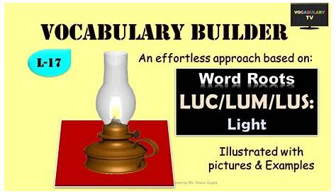 List of Words Containing Luc Root Word: Learn Words related to the root Luc