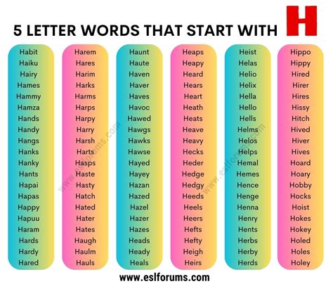 7 Ha Words