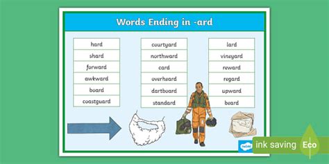 5 Words End Ard