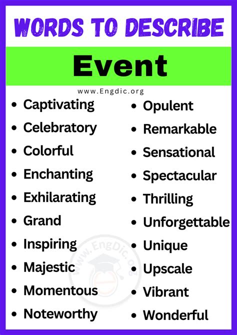 words for great event