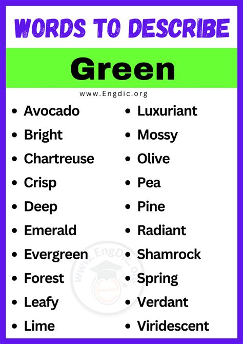 7 Words for Green