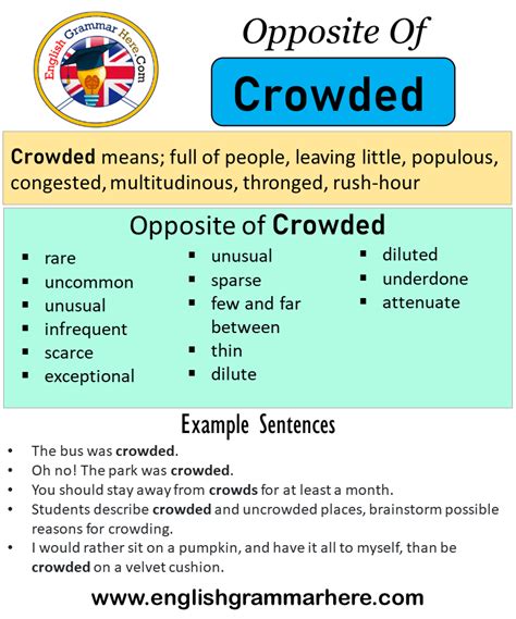 words for not crowded