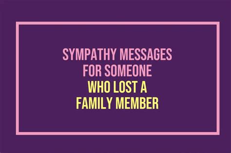 words for someone who lost a family member