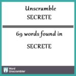 words from letters secrete