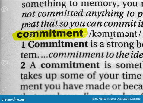words meaning commitment
