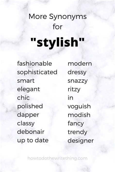 words meaning stylish
