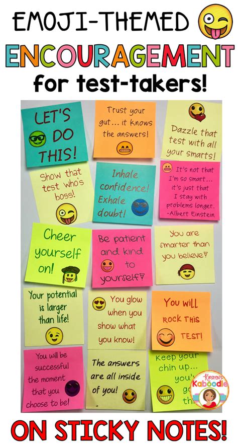 words of encouragement for students before testing