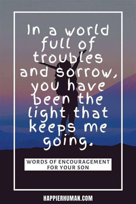 words of encouragement to my son from mother