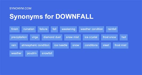 words similar to downfall