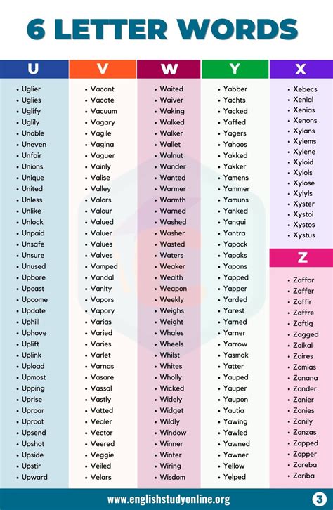 Words Starting With Fun Letters