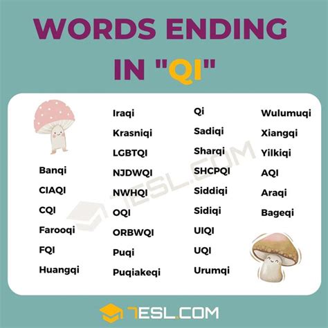 9 Unique Words that End In Q Words that End with Q • 7ESL