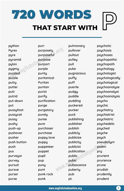 words that start with pf