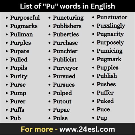 7 Words Starting With Pu