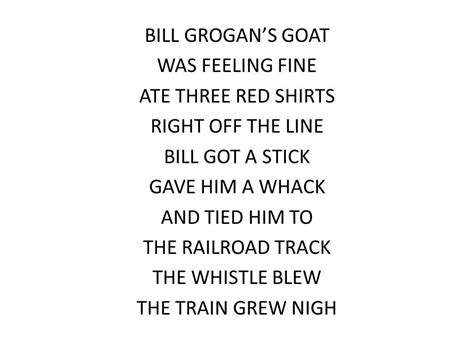 words to bill grogan's goat