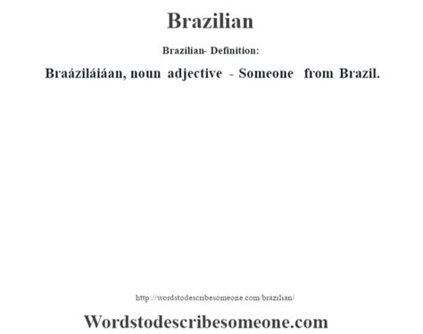 words to describe brazil